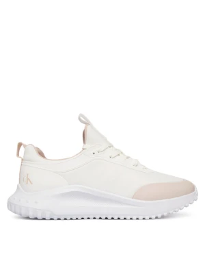 Sneakersy Calvin Klein Jeans Eva Runner Laceup Sock Mat Mix YW0YW02064 Biały