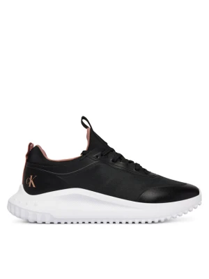 Sneakersy Calvin Klein Jeans Eva Runner Laceup Sock Mat Mix YW0YW02064 Czarny