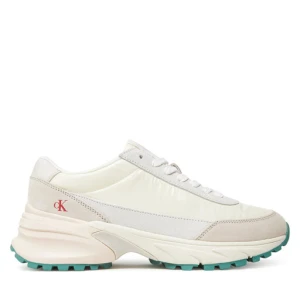 Sneakersy Calvin Klein Jeans Hike Runner Mg Nylon Perl YW0YW01963 Écru
