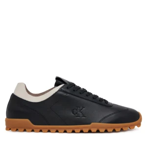 Sneakersy Calvin Klein Jeans Low Profile Runner Mg Lth Mix YW0YW01847 Czarny