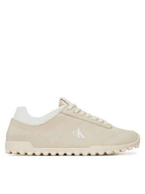 Sneakersy Calvin Klein Jeans Low Profile Runner Mg Sue YW0YW01898 Beżowy