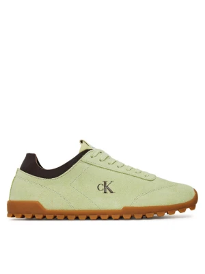 Sneakersy Calvin Klein Jeans Low Profile Runner Mg Sue YW0YW01898 Zielony