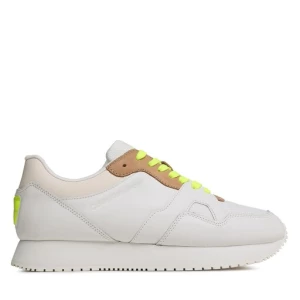 Sneakersy Calvin Klein Jeans Retro Runner Fluo Contrast YM0YM00619 Biały