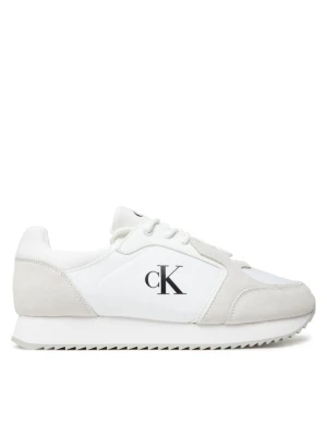 Sneakersy Calvin Klein Jeans Retro Runner Sock Lace Up Ny-Su YM0YM01326 Biały