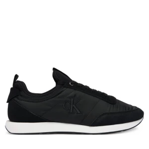 Sneakersy Calvin Klein Jeans Retro Runner Sock Laceup Mix YM0YM01414 Czarny
