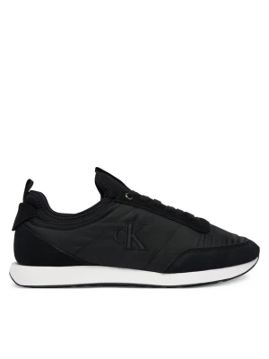 Sneakersy Calvin Klein Jeans Retro Runner Sock Laceup Mix YM0YM01414 Czarny