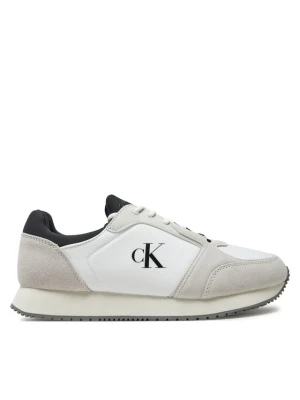 Sneakersy Calvin Klein Jeans Retro Sock Runner Mg Wmm YM0YM01152 Biały