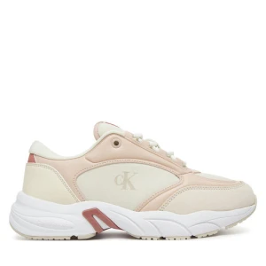 Sneakersy Calvin Klein Jeans Retro Tennis Mg Mix YW0YW01743 Écru