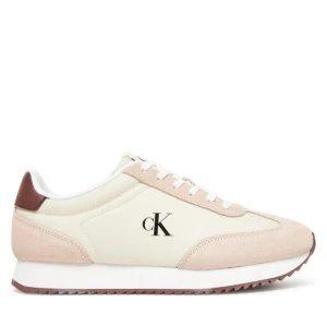 Sneakersy Calvin Klein Jeans Runner Laceup Mg Nylon Mix YW0YW01828 Écru