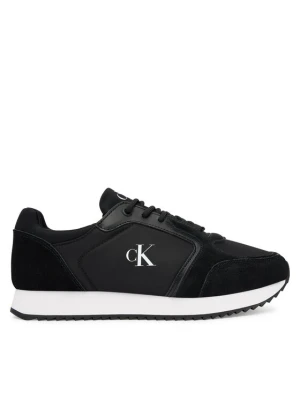 Sneakersy Calvin Klein Jeans Runner Laceup Sock Mg Nylon Mix YW0YW01644 Czarny