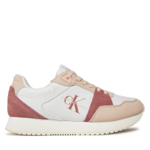 Sneakersy Calvin Klein Jeans Runner Low Lace Mix Ml Btw YW0YW01436 Bright White/Whisper Pink 02S