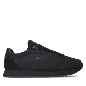 Sneakersy Calvin Klein Jeans Runner Sock Laceup Mg Canvas YM0YM01217 Czarny