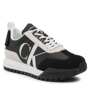 Sneakersy Calvin Klein Jeans Toothy Runner Laceup Mix Pearl YW0YW01100 Czarny