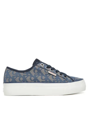 Sneakersy Calvin Klein Jeans Vulc Flatf Jacquard YW0YW01965 Granatowy