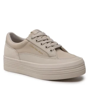 Sneakersy Calvin Klein Jeans Vulc Flatf Low Cut Mix Material YW0YW00864 Beżowy
