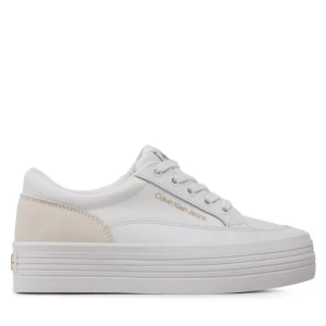 Sneakersy Calvin Klein Jeans Vulc Flatf Low Cut Mix Material YW0YW00864 Biały
