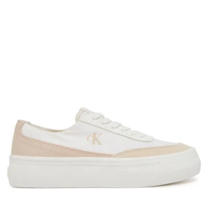 Sneakersy Calvin Klein Jeans Vulc Flatform Low Cv Mix Mg YW0YW01770 Biały