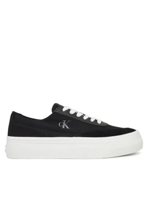 Sneakersy Calvin Klein Jeans Vulc Flatform Low Cv Mix Mg YW0YW01770 Czarny