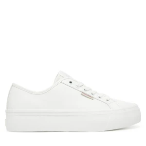 Sneakersy Calvin Klein Jeans Vulc Flatform Lth YW0YW01886 Biały