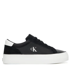 Sneakersy Calvin Klein Jeans Vulc Flatform Mg Nylon Mix YW0YW01896 Czarny