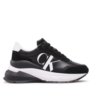 Sneakersy Calvin Klein Jeans Wedge Runner Mix Lth Wn YW0YW01099 Czarny