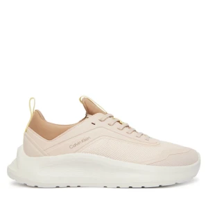 Sneakersy Calvin Klein Light Eva Run Sock Mesh HW0HW03023 Beżowy