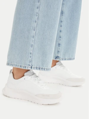 Sneakersy Calvin Klein Light Eva Runn Laceup Aop HW0HW03292 Biały