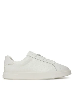 Sneakersy Calvin Klein Low Pro Cups Lace Up Lth Aop HW0HW02817 Biały