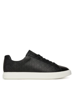 Sneakersy Calvin Klein Low Pro Cups Lace Up Lth Aop HW0HW02817 Czarny
