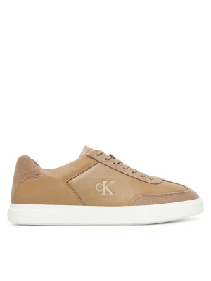 Sneakersy Calvin Klein Low Pro Cups Lth Mix Mg HW0HW02825 Beżowy