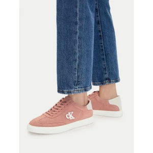 Sneakersy Calvin Klein Low Pro Cups Wt Suede Mg HW0HW03144 Różowy