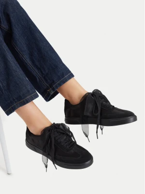Sneakersy Calvin Klein Low Pro Cupsole Wt Satin Mix HW0HW03288 Czarny