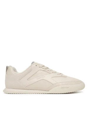 Sneakersy Calvin Klein Low Pro Runner Laceup Lth Croco HW0HW03244 Kremowy