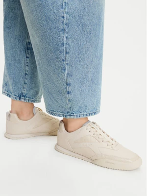 Sneakersy Calvin Klein Low Pro Runner Laceup Lth Croco HW0HW03244 Kremowy
