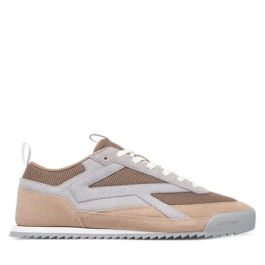 Sneakersy Calvin Klein Low Pro Runner Mix Mat HM0HM02208 Brązowy