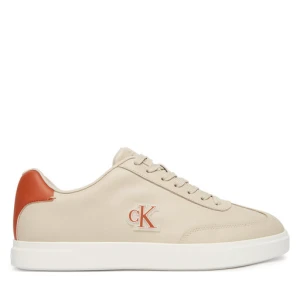 Sneakersy Calvin Klein Low Prof Cupsole Emb Lth HM0HM02124 Beżowy