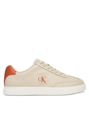 Sneakersy Calvin Klein Low Prof Cupsole Emb Lth HM0HM02124 Beżowy