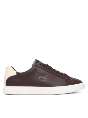 Sneakersy Calvin Klein Low Prof Cupsole Lth HM0HM02123 Bordowy