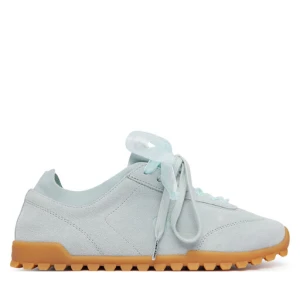 Sneakersy Calvin Klein Low Profile Run Mg Sue Db Laces HW0HW03150 Niebieski jasny