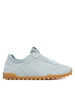 Sneakersy Calvin Klein Low Profile Run Mg Sue Db Laces HW0HW03150 Niebieski jasny