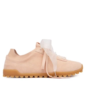 Sneakersy Calvin Klein Low Profile Run Mg Sue Db Laces HW0HW03150 Różowy jasny