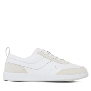 Sneakersy Calvin Klein Low Top Lace Up Lth Mix HM0HM00851 Triple White 0K4