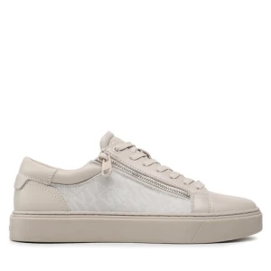 Sneakersy Calvin Klein Low Top Lace Up W/Zip Mono HM0HM01059 Beżowy