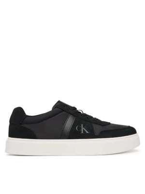 Sneakersy Calvin Klein Mixed Texture Lace Up Cupsole Trainers YM0YM01395 Czarny