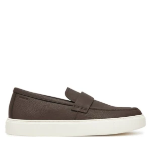 Sneakersy Calvin Klein Moccasin Lth Unlined HM0HM01813 Brązowy