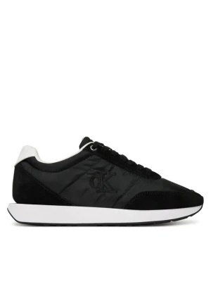 Sneakersy Calvin Klein Retro Runner Lace Up Nylon Mg YW0YW01990 Czarny