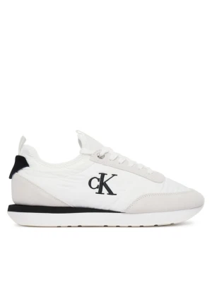 Sneakersy Calvin Klein Retro Runner Lace Up Sock YW0YW02060 Biały
