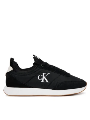 Sneakersy Calvin Klein Retro Runner Lace Up Sock YW0YW02060 Czarny