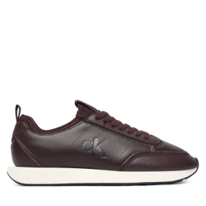Sneakersy Calvin Klein Retro Runner Sock Panl Lth Neo HW0HW03118 Brązowy