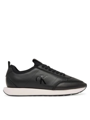 Sneakersy Calvin Klein Retro Runner Sock Panl Lth Neo HW0HW03118 Czarny
